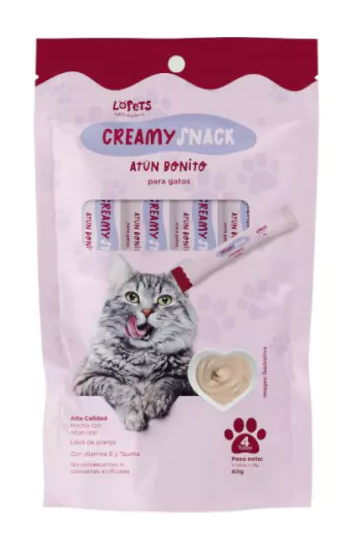 Lopets Creamy Snack Gato Pac x 4und