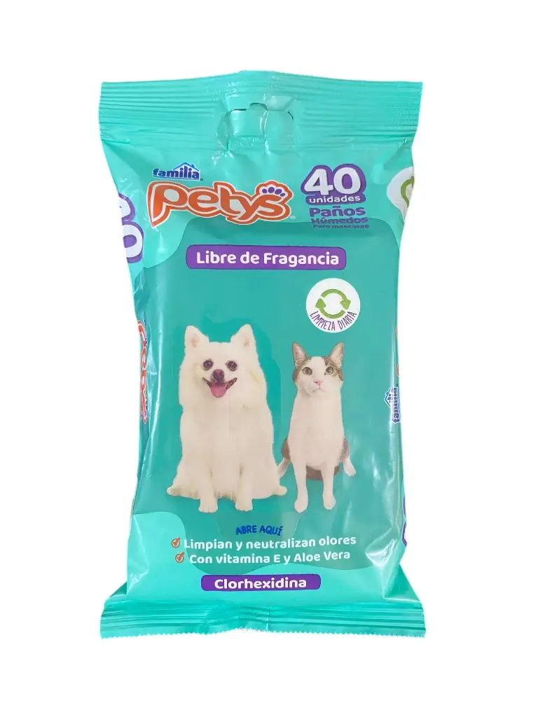 Pañitos Humedos Petys Clarhexidina 40und