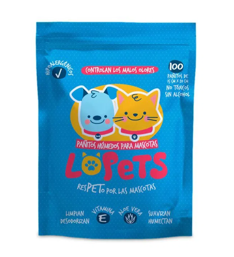 Pañitos Humedos Lopets 100und