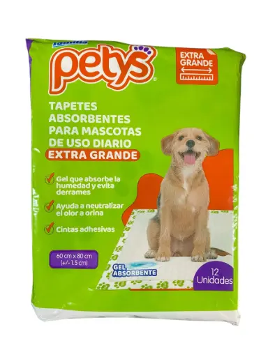 Tapete Absorbente Petys Extra Grande 12und