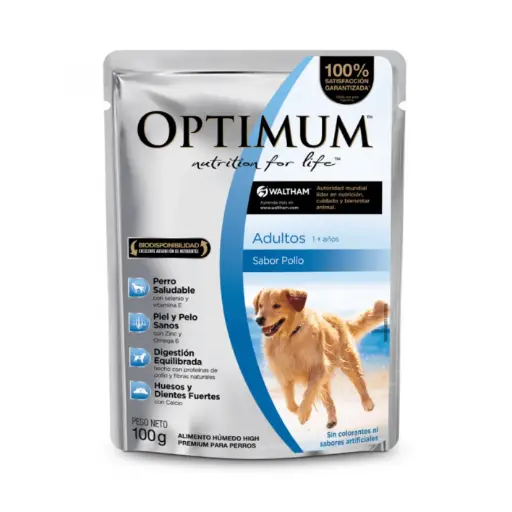 Optimum Pouche Adultos Pollo 85gr